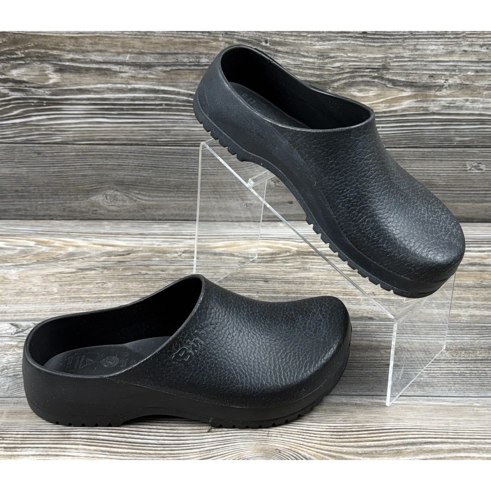 Birkenstock Profi-Birki Black Clogs MENS 8/8.5 EUR 41 Rubber Shoes DEFECT